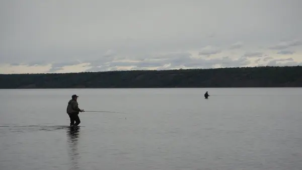 Vadeo en Lago Blanco